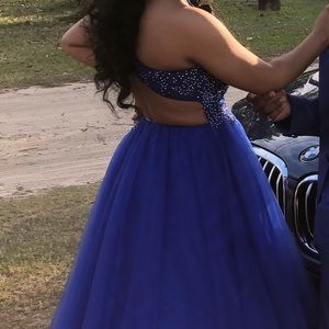 Royal Blue & Silver Prom Dress 2019